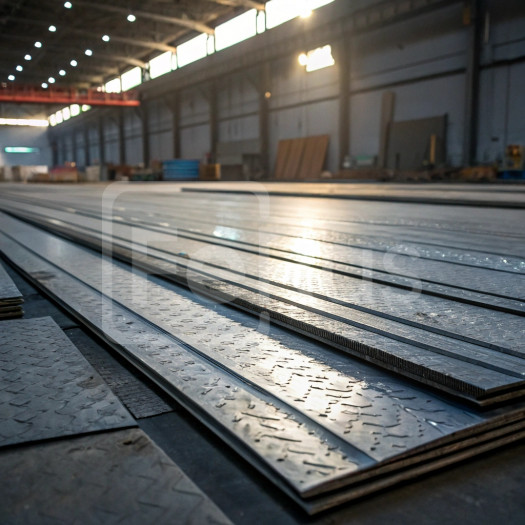 Лист рифленый чечевица нержавеющий 3 мм AISI 316L ГОСТ 8568-77 г/к