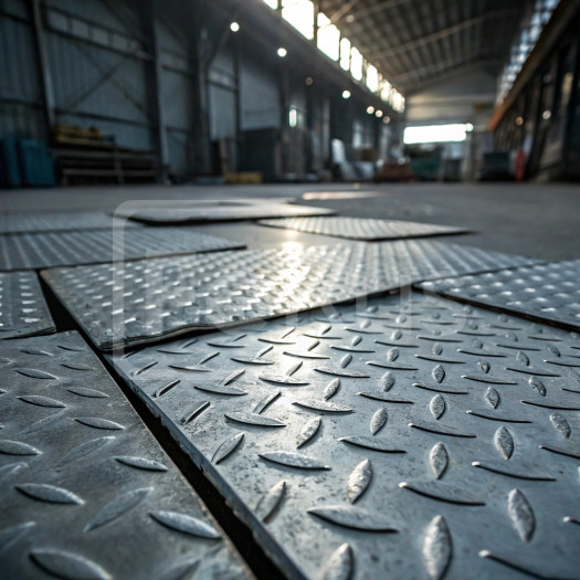 Лист рифленый ромб нержавеющий 2 мм 12Х18Н10Т ГОСТ 8568-77 г/к