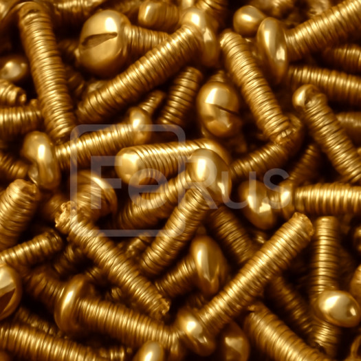 Винт латунный М10 шаг резьбы 1,25 мм Л63 ГОСТ 1759.0-87