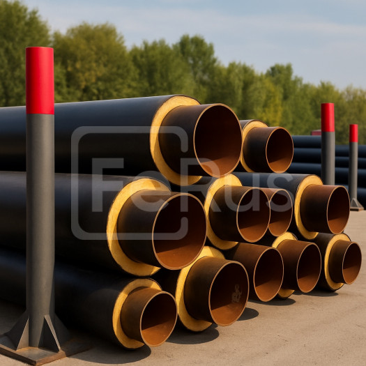 Труба стальная оцинкованная в ППУ-изоляции 133х4 мм Ст3сп ГОСТ 30732-2006