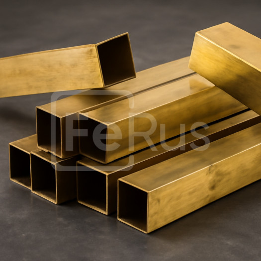 Труба бронзовая профильная 15х15х1,5 мм БрАЖ9-4 ГОСТ 1208-90