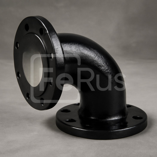 Колено фланцевое чугунное УФ 100 мм ГОСТ 5525-88