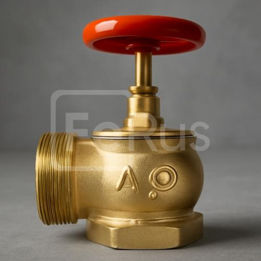 Клапан пожарный КПЛМ 65-2 латунный угловой 90°